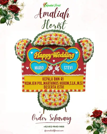 Papan Bunga Pernikahan Jeruk Porot